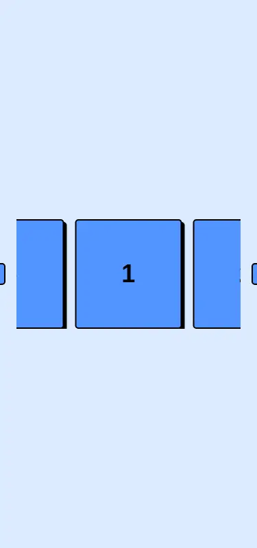 Harness screenshot of neobrutalism-carousel at 375 pixels wide