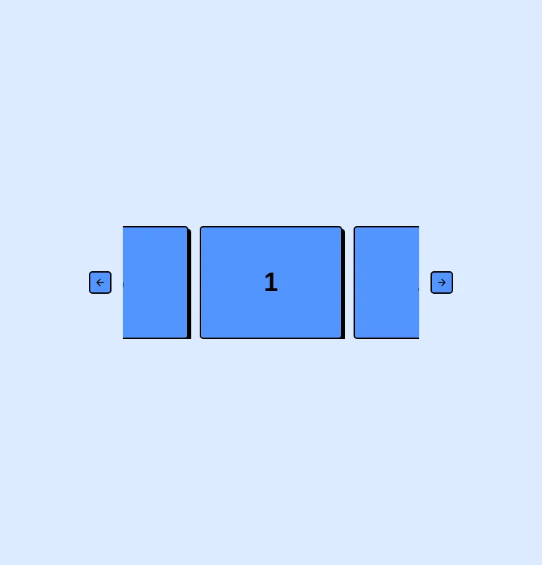 Harness screenshot of neobrutalism-carousel at 768 pixels wide