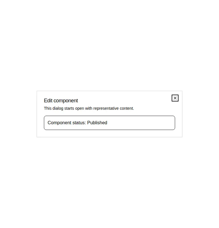 Harness screenshot of neobrutalism-dialog at 768 pixels wide