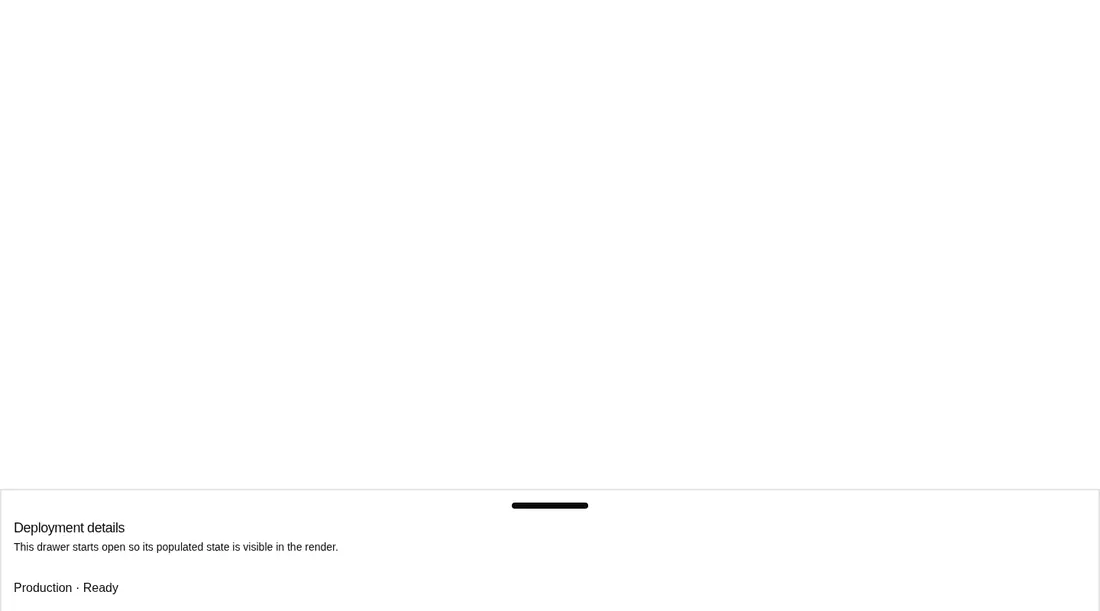 Harness screenshot of neobrutalism-drawer at 1440 pixels wide