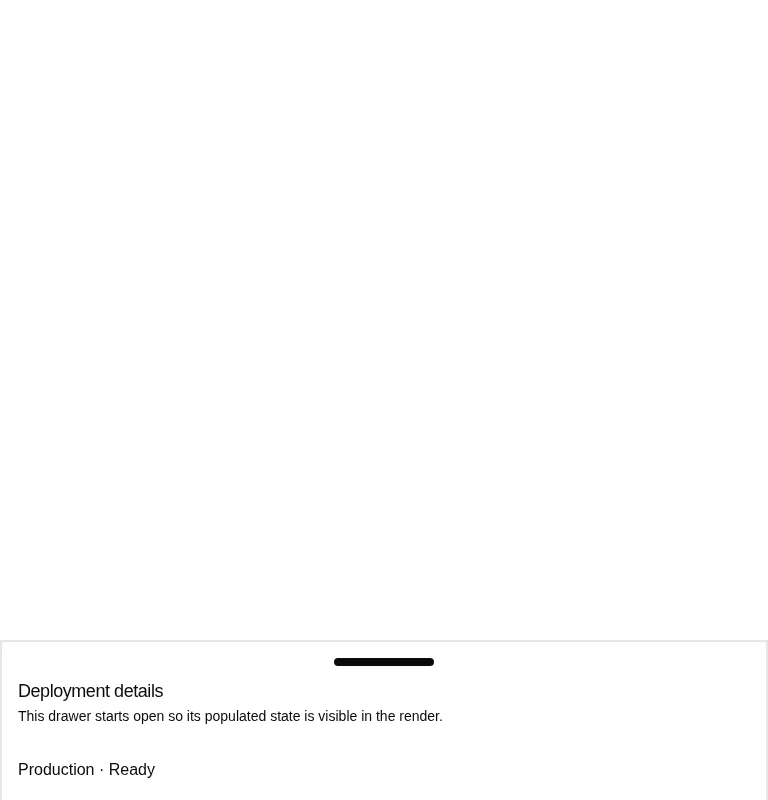 Harness screenshot of neobrutalism-drawer at 768 pixels wide