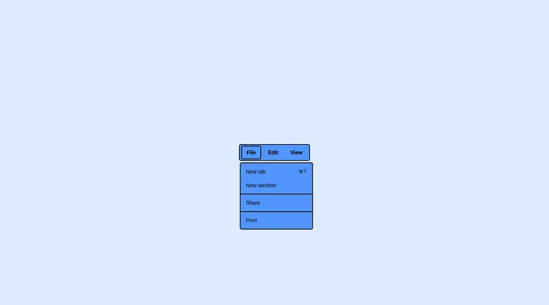 Harness screenshot of neobrutalism-menubar at 1440 pixels wide