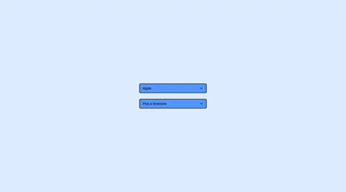 Harness screenshot of neobrutalism-select at 1440 pixels wide