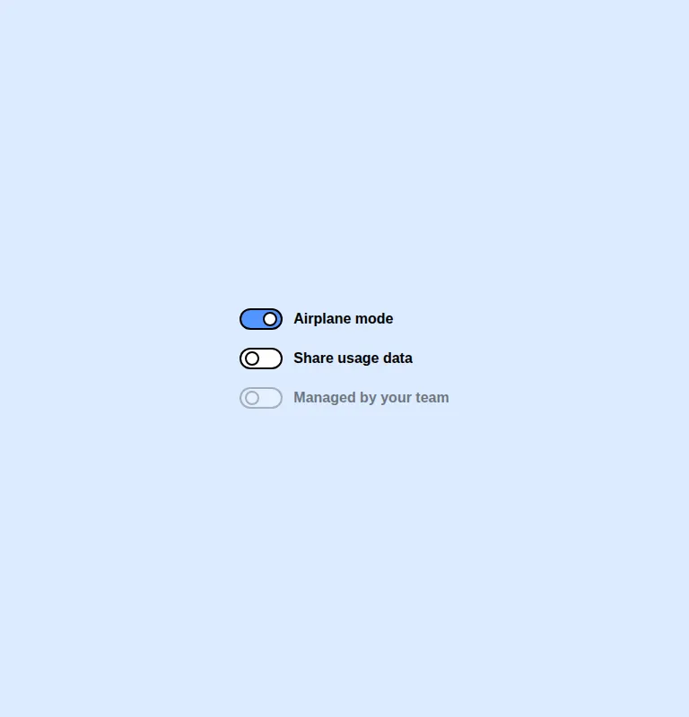 Harness screenshot of neobrutalism-switch at 768 pixels wide