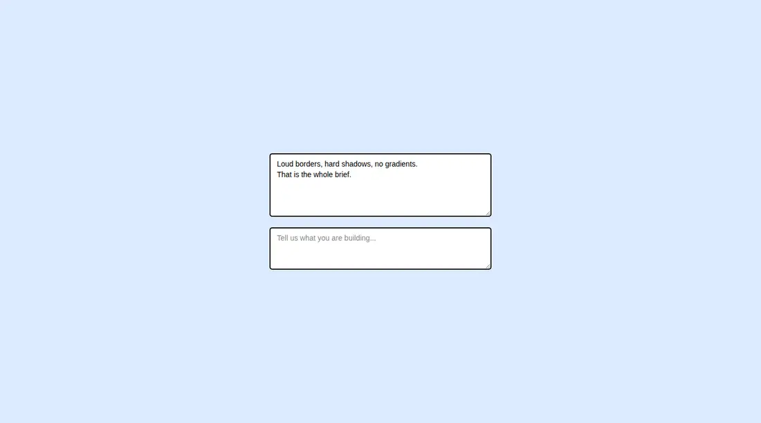 Harness screenshot of neobrutalism-textarea at 1440 pixels wide