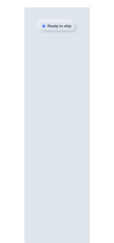 Harness screenshot of neu-badge at 375 pixels wide