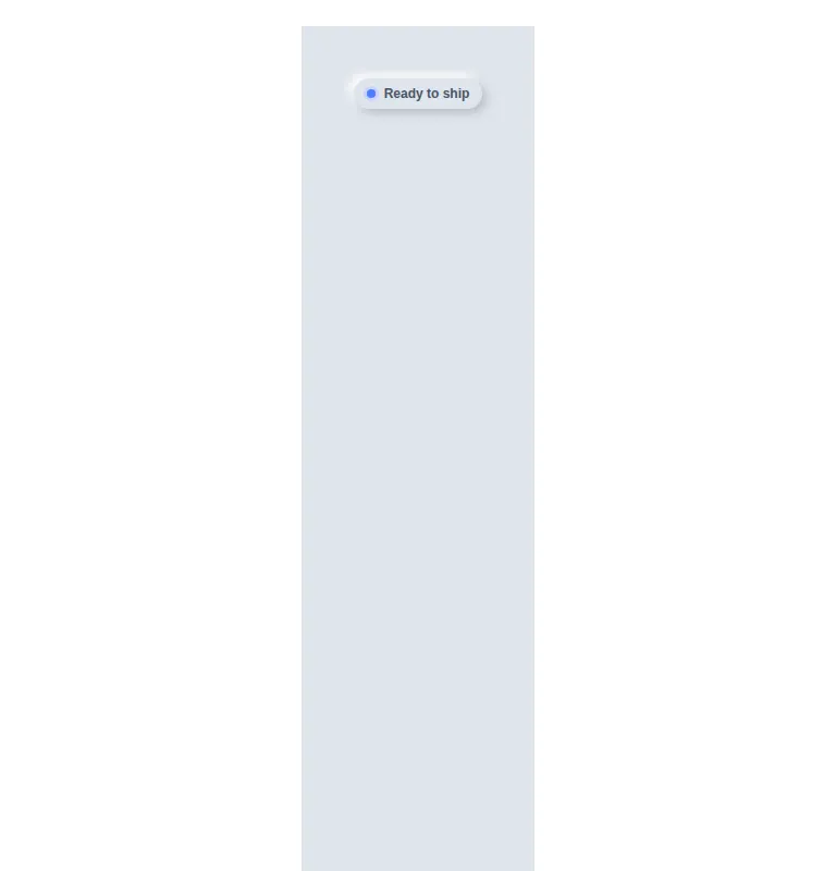 Harness screenshot of neu-badge at 768 pixels wide