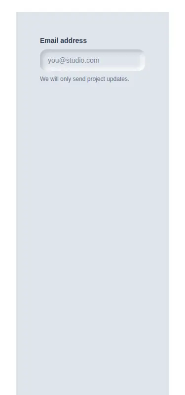 Harness screenshot of neu-input at 375 pixels wide