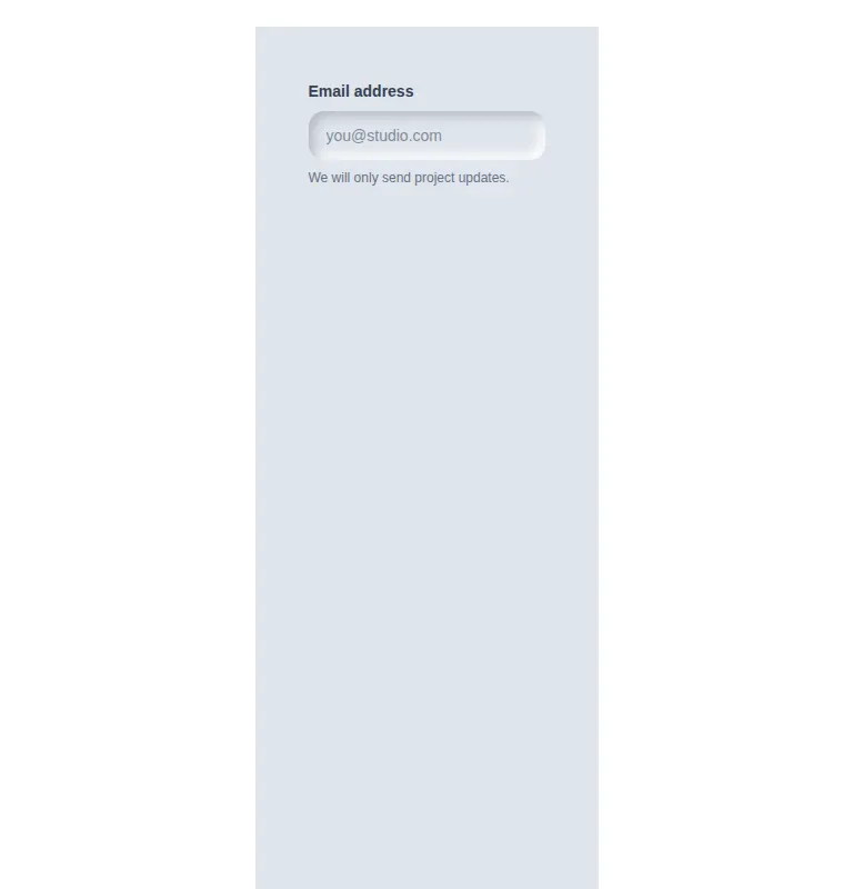 Harness screenshot of neu-input at 768 pixels wide