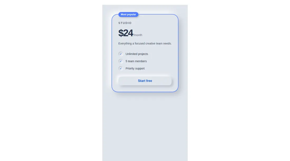 Harness screenshot of neu-pricing at 1440 pixels wide