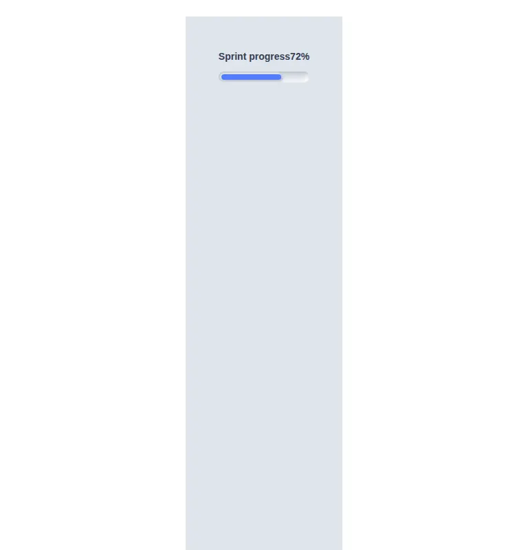 Harness screenshot of neu-progress at 768 pixels wide