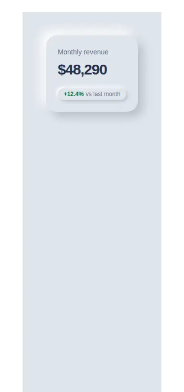 Harness screenshot of neu-stat-card at 375 pixels wide