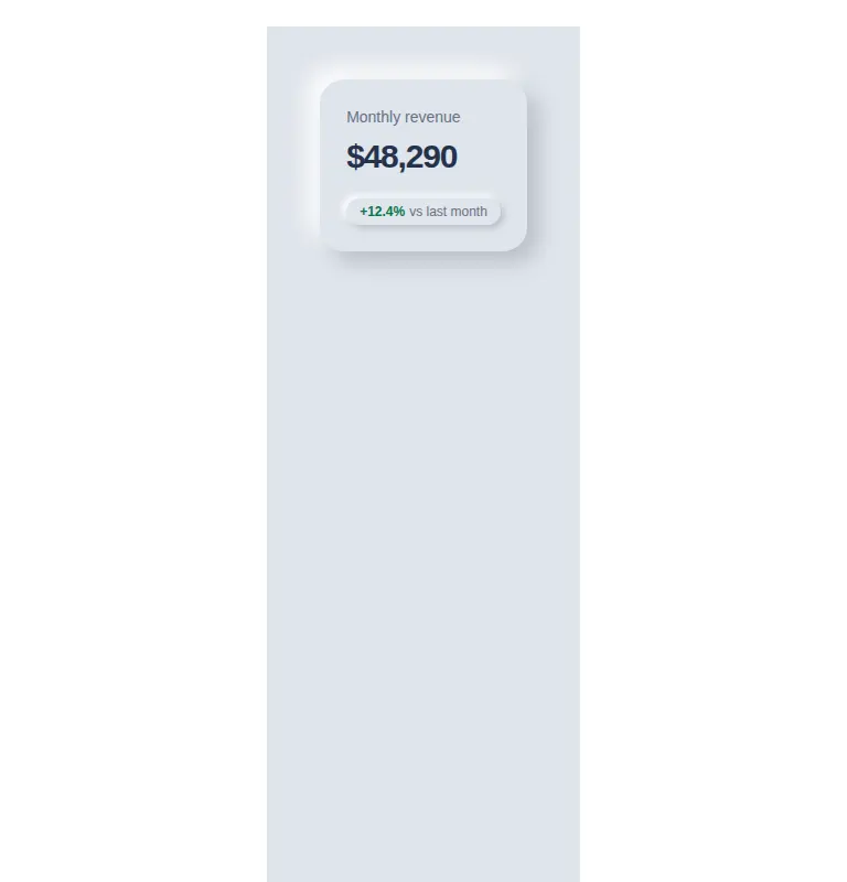 Harness screenshot of neu-stat-card at 768 pixels wide