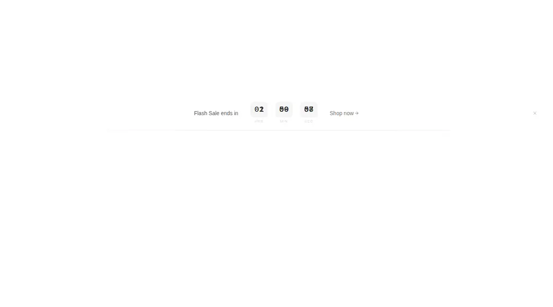 Harness screenshot of ruixen-banner-countdown at 1440 pixels wide