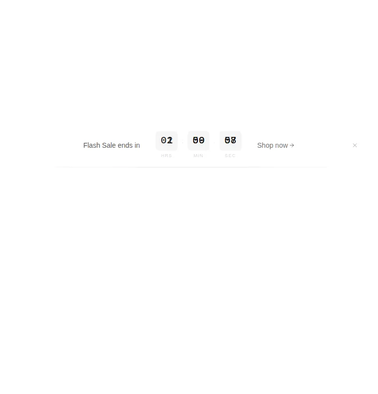 Harness screenshot of ruixen-banner-countdown at 768 pixels wide