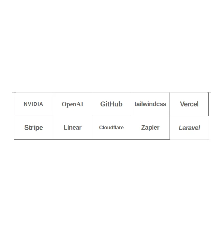 Harness screenshot of ruixen-bordered-clients-grid at 768 pixels wide