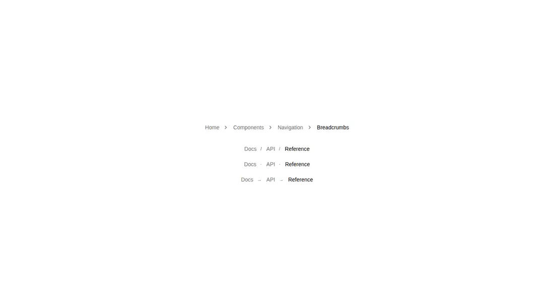 Harness screenshot of ruixen-breadcrumb-separator at 1440 pixels wide