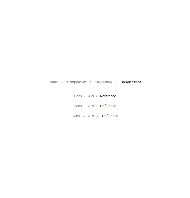 Harness screenshot of ruixen-breadcrumb-separator at 768 pixels wide