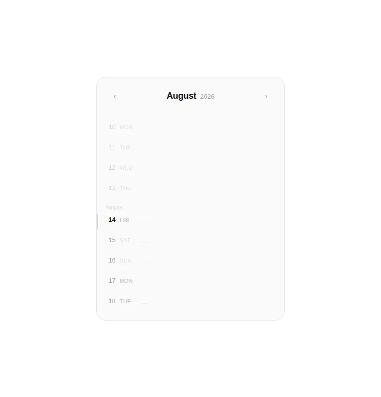 Harness screenshot of ruixen-calendar-planner at 768 pixels wide