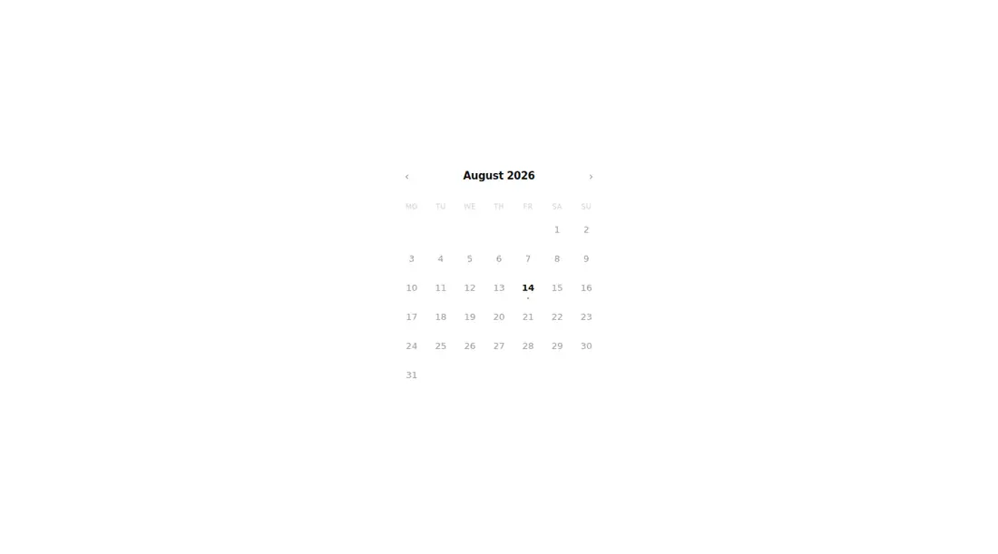 Harness screenshot of ruixen-calendar-wave at 1440 pixels wide