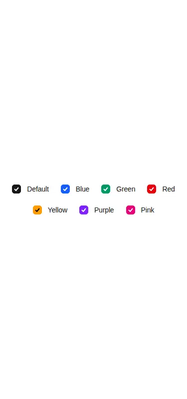 Harness screenshot of ruixen-checkbox-colored at 375 pixels wide