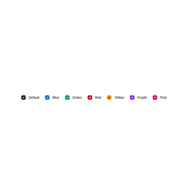 Harness screenshot of ruixen-checkbox-colored at 768 pixels wide