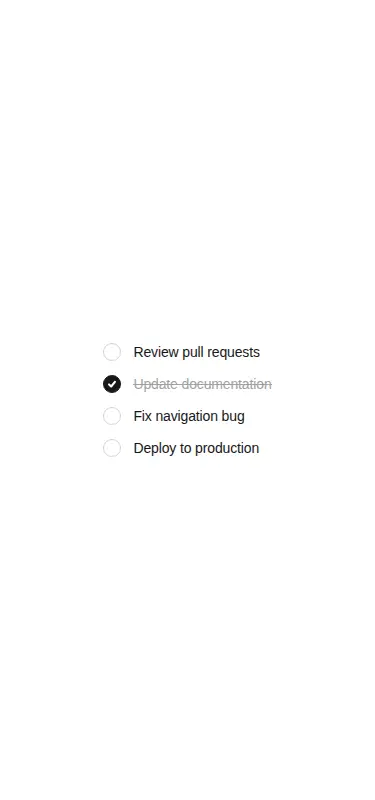 Harness screenshot of ruixen-checkbox-todo at 375 pixels wide