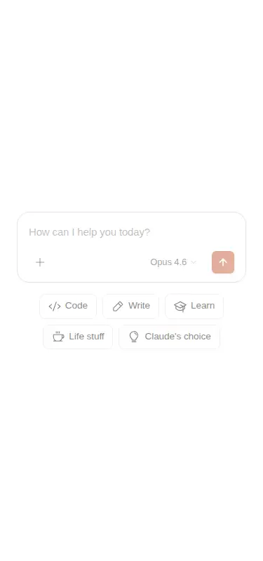 Harness screenshot of ruixen-claude-chat-input at 375 pixels wide