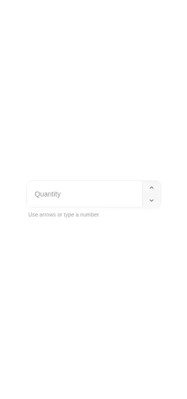 Harness screenshot of ruixen-correct-number-input at 375 pixels wide
