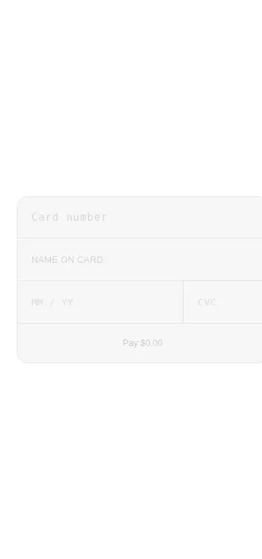Harness screenshot of ruixen-credit-card-dialog at 375 pixels wide