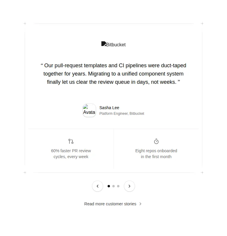 Harness screenshot of ruixen-customer-story-stack at 768 pixels wide