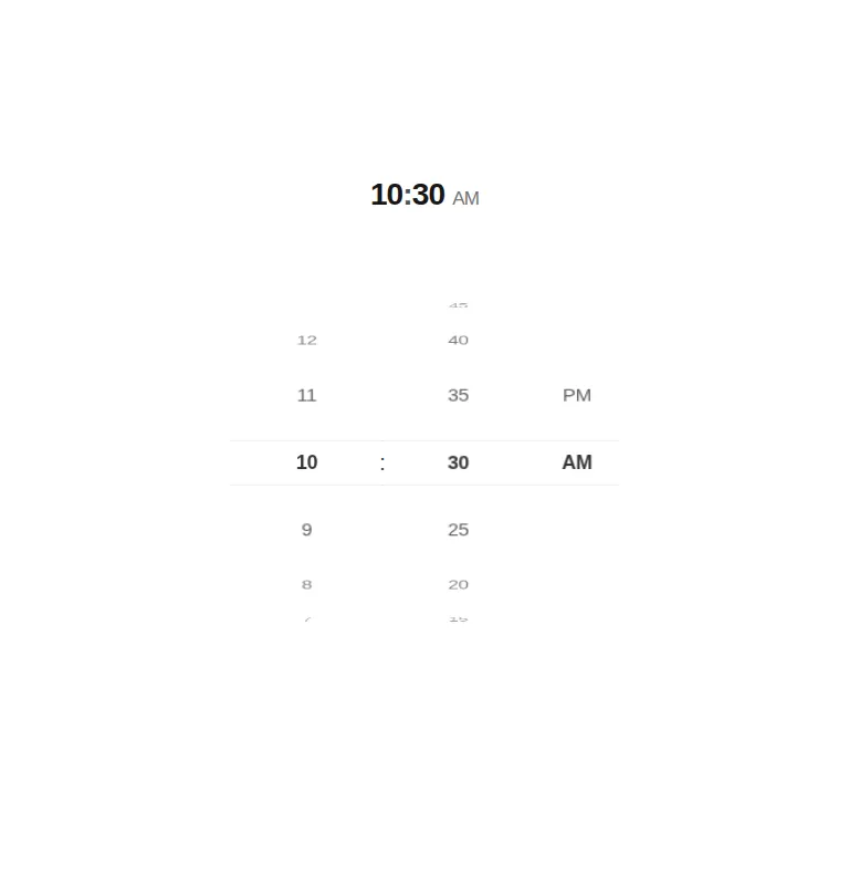 Harness screenshot of ruixen-drum-picker at 768 pixels wide