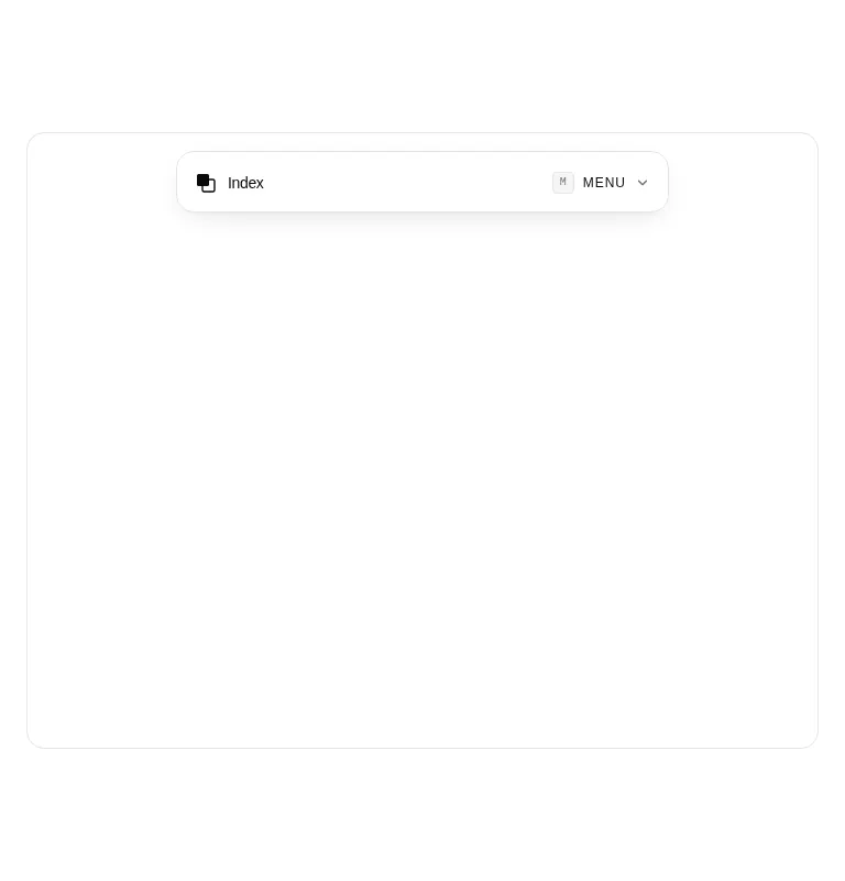 Harness screenshot of ruixen-expandable-menu-navbar at 768 pixels wide