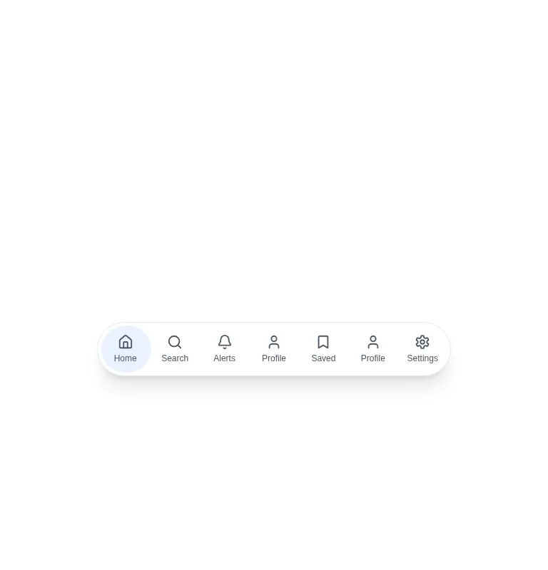 Harness screenshot of ruixen-floating-navbar at 768 pixels wide