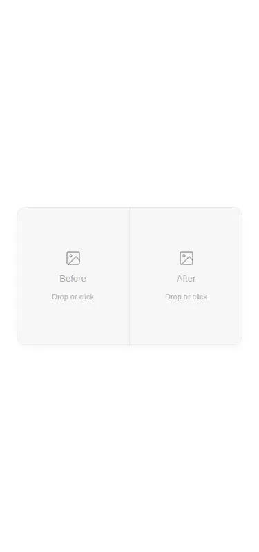Harness screenshot of ruixen-glass-image-compare at 375 pixels wide