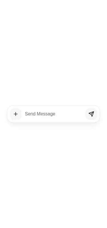 Harness screenshot of ruixen-gradient-chat-input at 375 pixels wide