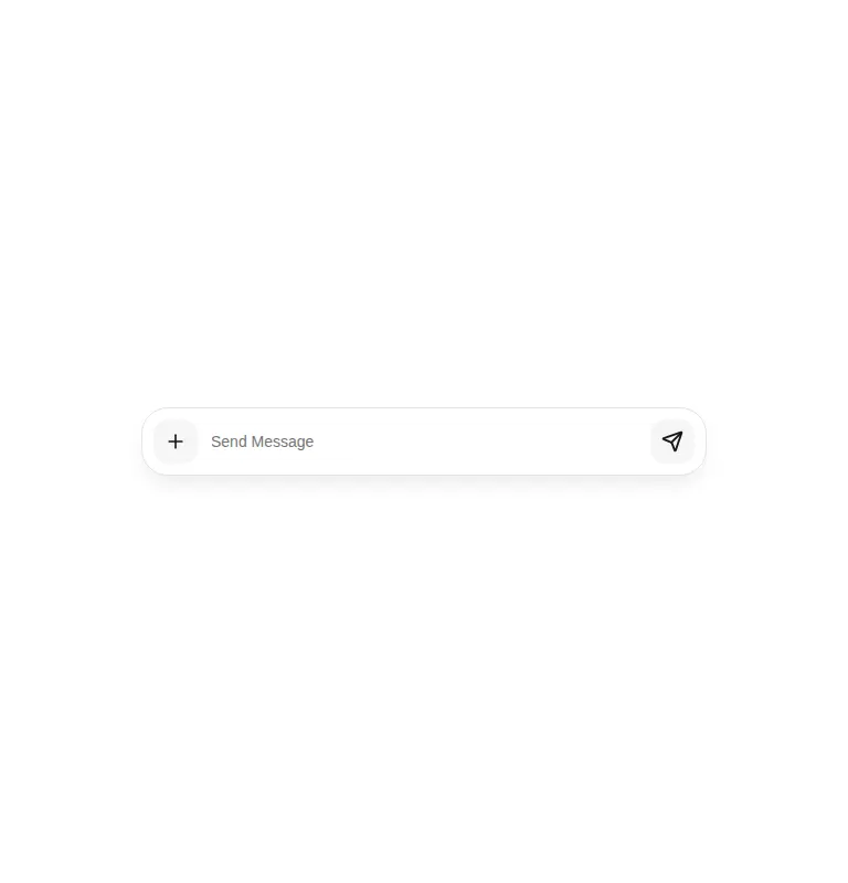 Harness screenshot of ruixen-gradient-chat-input at 768 pixels wide