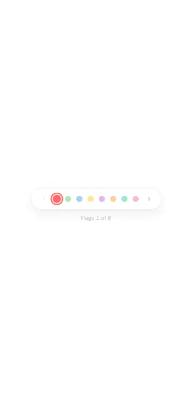 Harness screenshot of ruixen-icon-pagination at 375 pixels wide