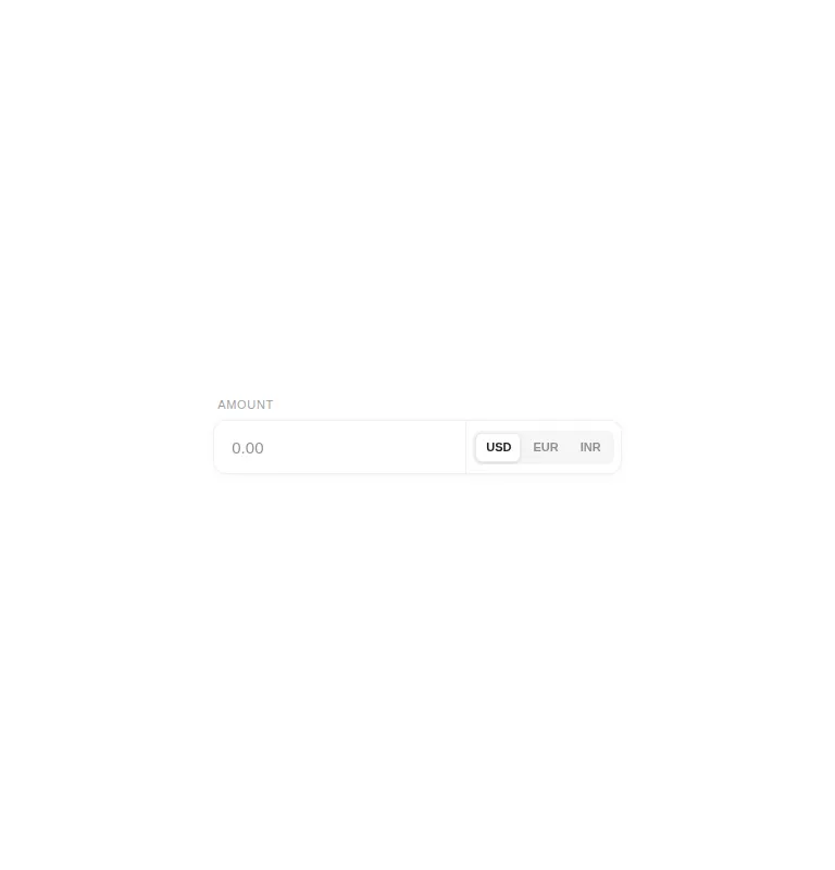 Harness screenshot of ruixen-input-with-select at 768 pixels wide