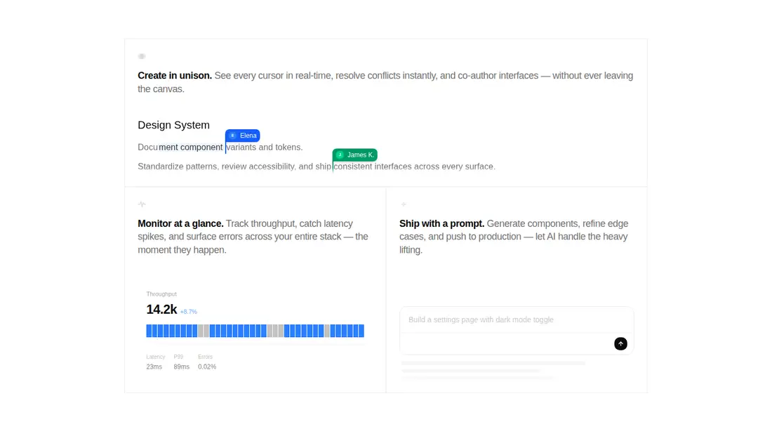 Harness screenshot of ruixen-integration-and-stats-section at 1440 pixels wide