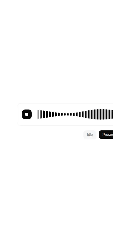 Harness screenshot of ruixen-live-waveform at 375 pixels wide