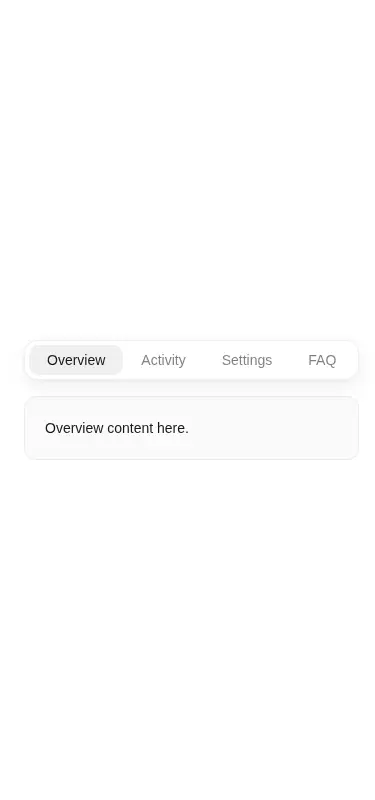 Harness screenshot of ruixen-magnetic-tabs at 375 pixels wide