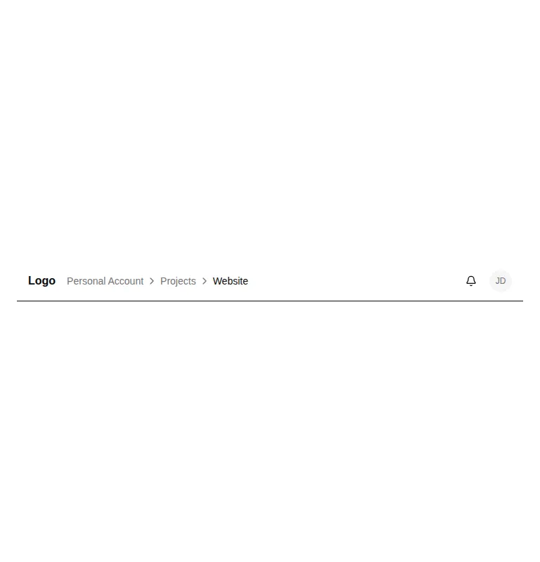 Harness screenshot of ruixen-navbar-breadcrumb at 768 pixels wide