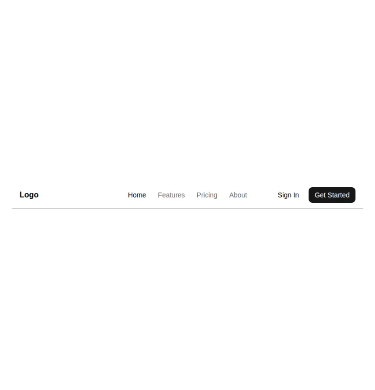 Harness screenshot of ruixen-navbar-centered at 768 pixels wide