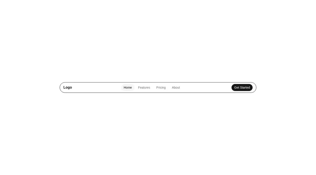 Harness screenshot of ruixen-navbar-floating at 1440 pixels wide