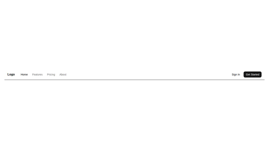 Harness screenshot of ruixen-navbar-simple at 1440 pixels wide