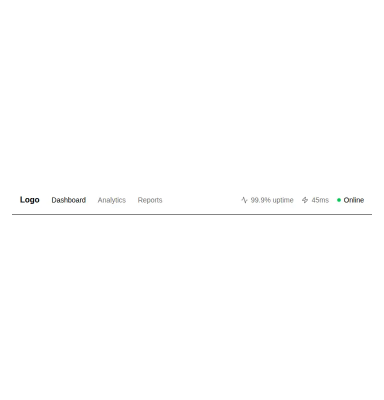 Harness screenshot of ruixen-navbar-status at 768 pixels wide