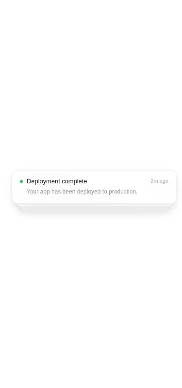 Harness screenshot of ruixen-notification at 375 pixels wide