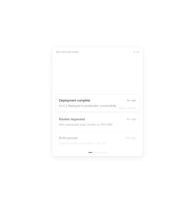 Harness screenshot of ruixen-notifications-carousel at 768 pixels wide