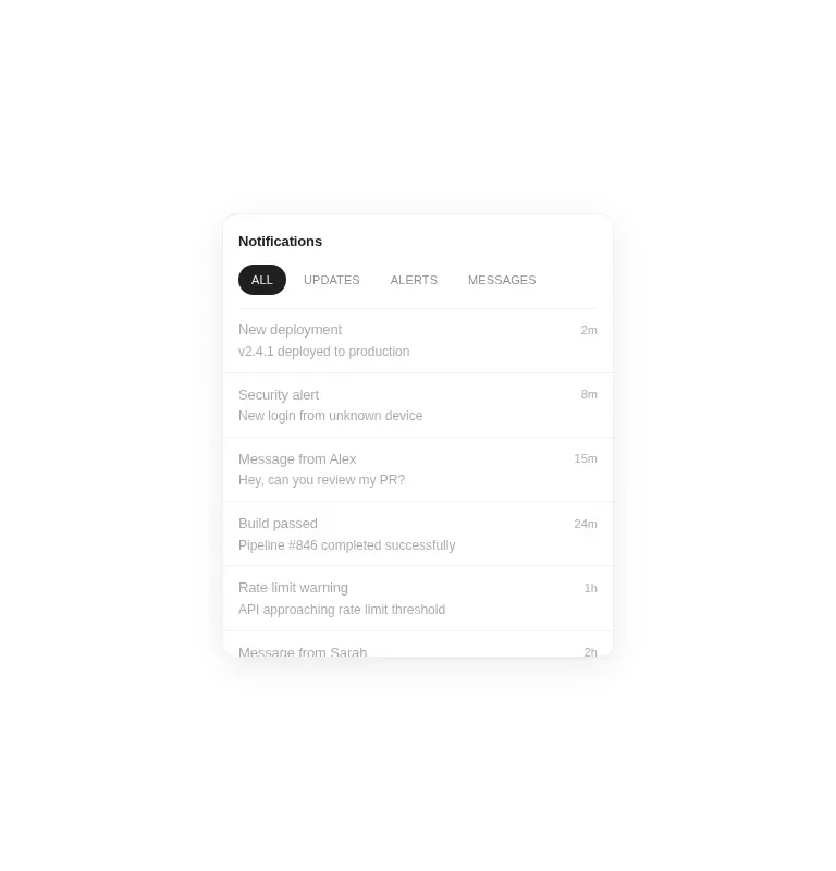 Harness screenshot of ruixen-notifications-filter at 768 pixels wide